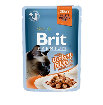 Brit Premium Gravy Fillet With Turkey 85g Cat Wet Food